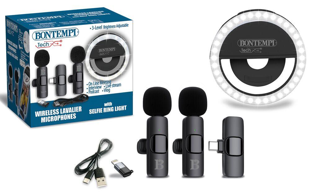 BONTEMPI Kit Reseau Social Avec Microphone Cravates Sans Fil