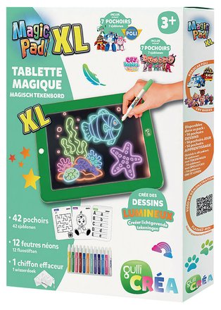 MAGIC PAD La tablette magique en version XL avec 48 accessoires - Vu à la  Télé : : Jeux et Jouets