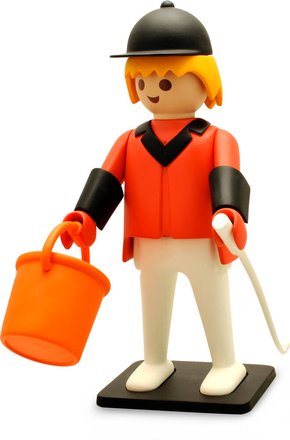 PLAYMOBIL VINTAGE DE COLLECTION LE CAVALIER DE CONCOURS D'OBSTACLES 41001392.jpg