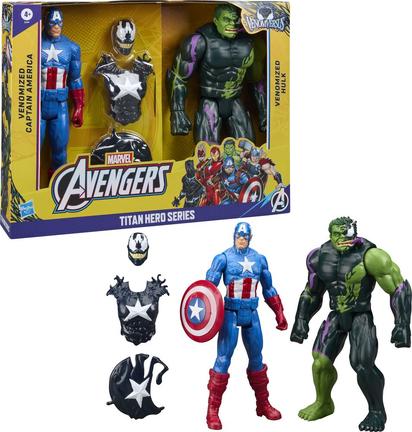 AVENGERS TITAN HERO - PACK FIGURINES VENOM VERSUS CAPTAIN AMERICA 41276254.jpg