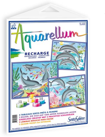 Recharge Sablimage Poissons et dauphins x 4 dessins - Recharge