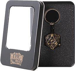 PORTE-CLE D20 VIEIL OR AVEC LOT DE 7 MINI DES METAL 5MM 41226207.jpg
