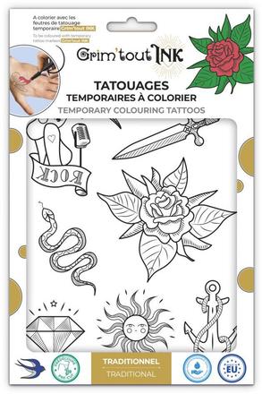 GRIMTOUT TATOOS A COLORIER 1 FEUILLE A5 -THEME ROCK 41173194.jpg
