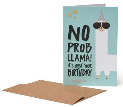 LARGE GREETING CARD - GREETING CARD - LLAMA - LLAMA 41206485.jpg