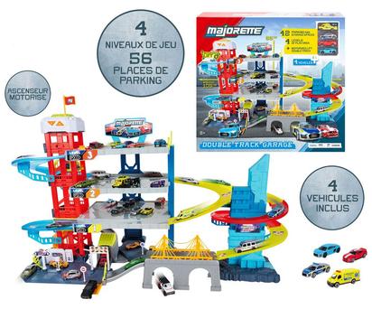 MAJORETTE GARAGE DOUBLE TRACK + 4 VEHICULES 41347730.jpg