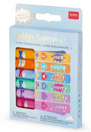 LOT DE 6 MINI SURLIGNEURS - LE SUPER POUVOIR DE TEDDY 41273994.jpg