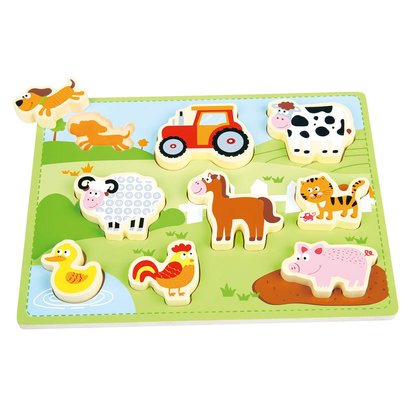 Puzzle En Bois 9 Pieces La Ferme Puzzle Joueclub