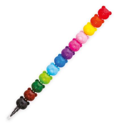 12 CRAYONS EMPILABLES - REVE EN COULEUR - OURS EN PELUCHE 41273993.jpg