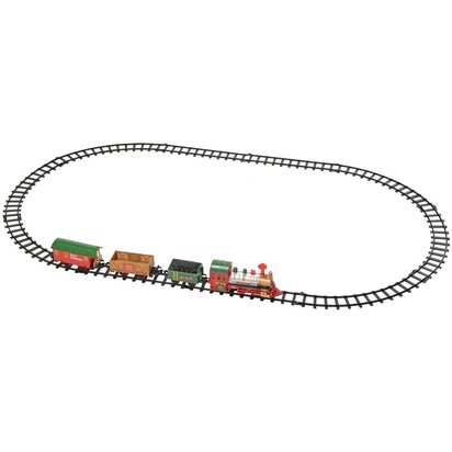 Coffret Train Jouet de Noël Idéal comme Cadeau de Noël et d'anniversaire Mini Train Électrique avec Piste de Train en Ensemble de Train de Noël 