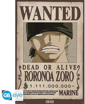 ONE PIECE POSTER MAXI 91,51 WANTED ZORO WANO 41155166.jpg
