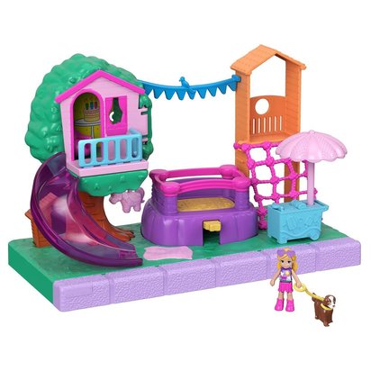 jouet pour en Polly Pocket Pollyville Avion violet avec une mini-figurine Polly 