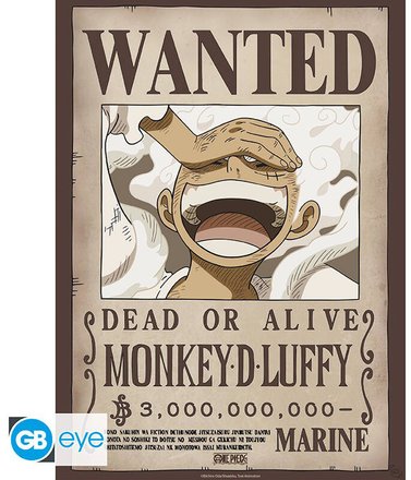 ONE PIECE POSTER CHIBI 52X38 WANTED LUFFY WANO 41155168.jpg