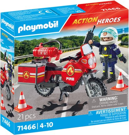 Playmobil City Action 5663 pas cher, Caserne de pompiers transportable