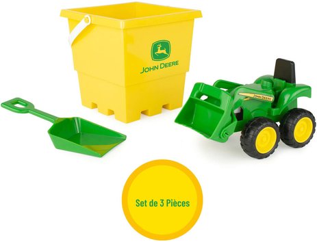 Tomy - John Deere -ensemble Bac A Sable Avec Seau Et Camion-benne Pour Enfant