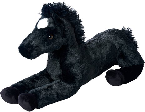 Peluche Cheval Couche 60 Cm