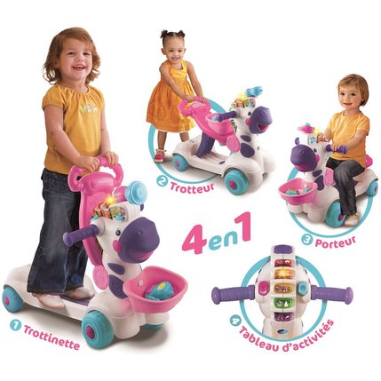 Vtech Baby Trottino Mon Zebre Rigolo Rose Jouets 1er Age Joueclub