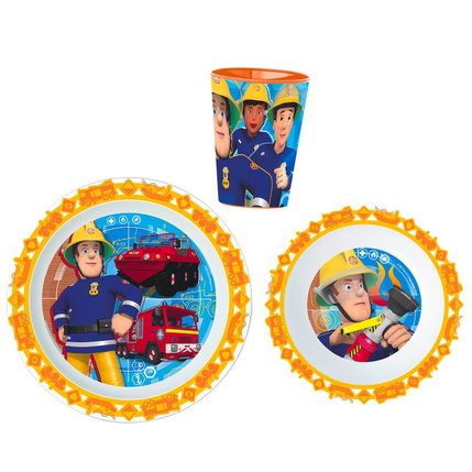 Set Repas 3 Pieces Sam Le Pompier Petits Cadeaux Joueclub