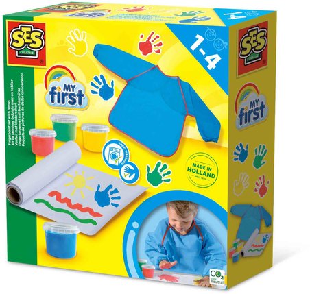 My first - mon premier kit de peinture au doigt avec un tablier | activites creatives et manuelles | jouéclub