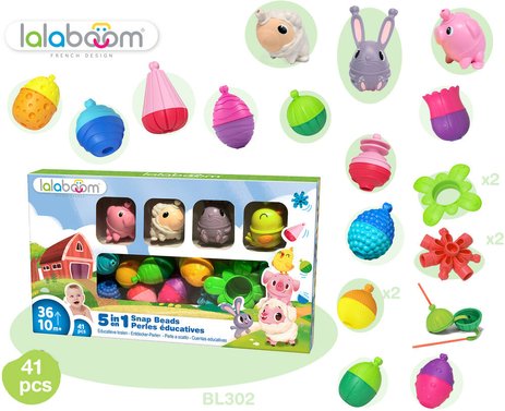 Maxi set perles educatives animaux de la ferme | jouets 1er age | jouéclub