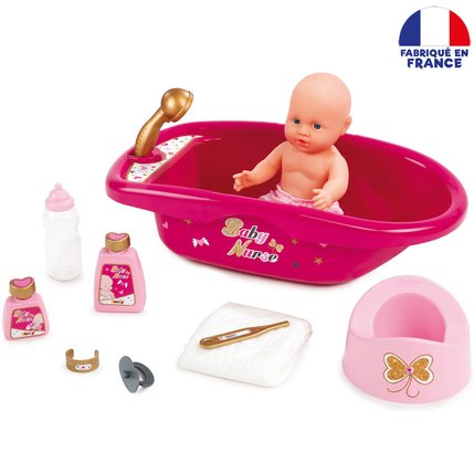 Set Baignoire Et Accessoires Baby Nurse Poupees Joueclub