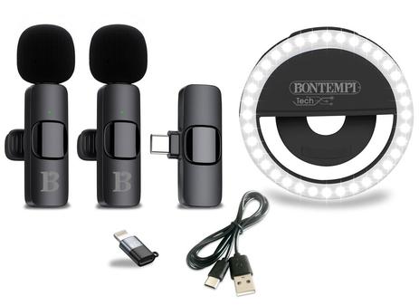 BONTEMPI Kit Reseau Social Avec Microphone Cravates Sans Fil 2
