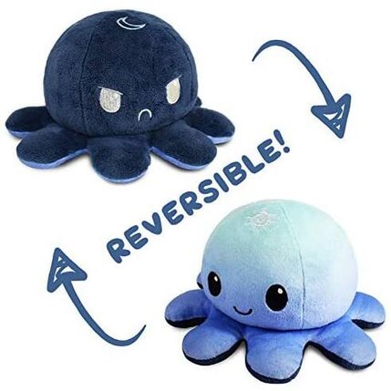 Peluche Octopus Poulpy Pieuvre Mignonne Humeur Reversible Double Face Jour Et Nuit Ours En Peluche Autres Peluches Joueclub