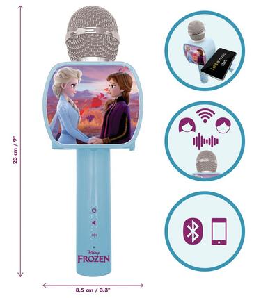 LEXIBOOK La Reine Des Neiges - Micro Karaoke Sans Fil Enceinte Bluetooth 2