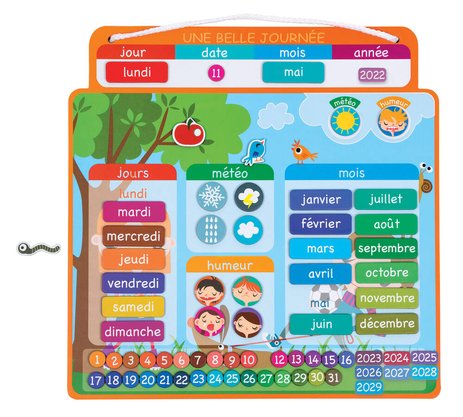 Agenda magnetique une belle journee - en bois | jeux educatifs | jouéclub